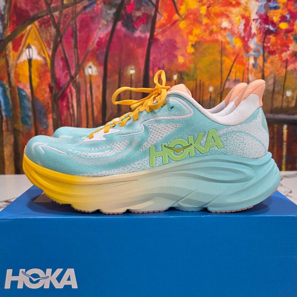 Hoka One M Clifton Run Club Pack 10 Men's Size 9D Blue Spark - Picture 2 of 8